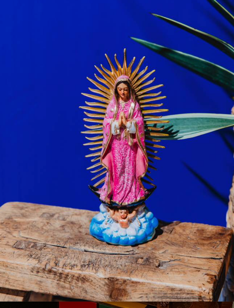 Statue Vierge De Guadalupe Rose 15cm