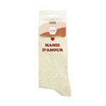 lebazaracaro-chaussettes-paillettes-mamie d'amour-coeur-écru