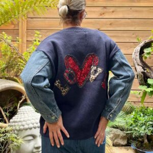 lebazaracaro_gilet_love_bleu