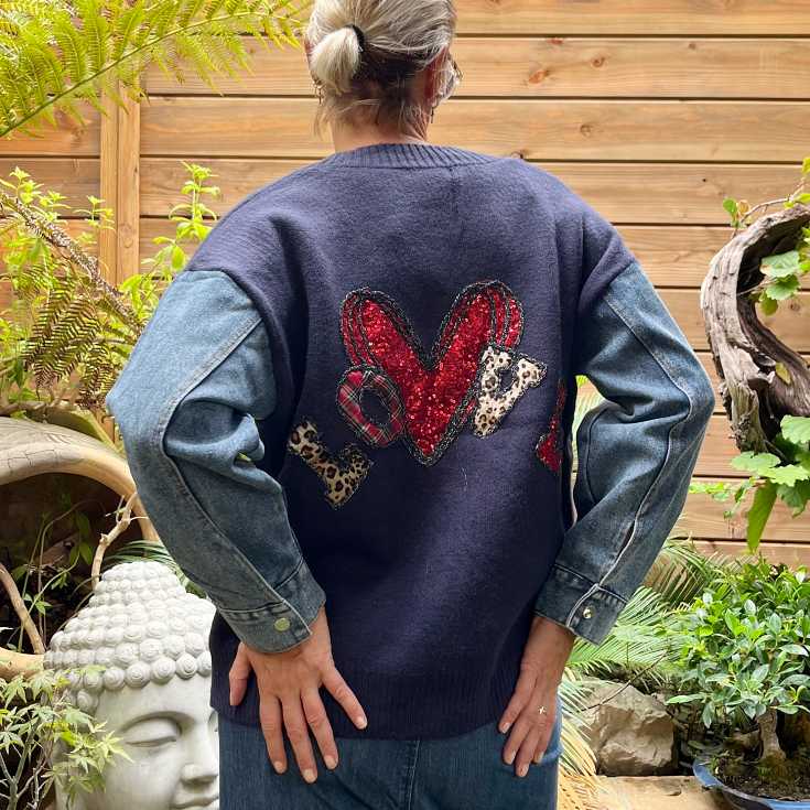 lebazaracaro_gilet_love_bleu