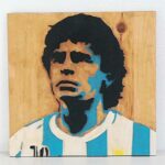 lebazaracaro_cadre_bois_maradona