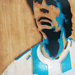 lebazaracaro_cadre_maradona_bois